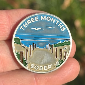 Three Months Sober sobriety coin