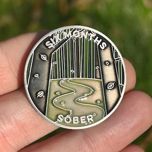 Pièce de sobriété de six mois de sobriété