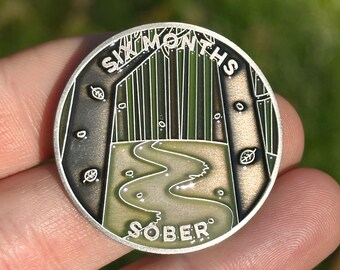 Six Months Sober sobriety coin