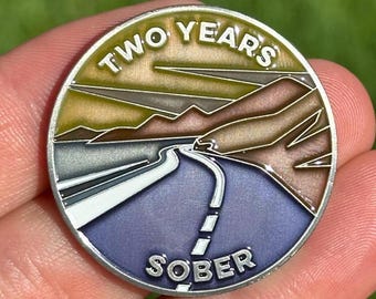 Two Years Sober sobriety coin