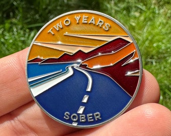 Two Years Sober sobriety coin