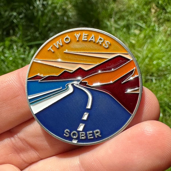 Two Years Sober sobriety coin