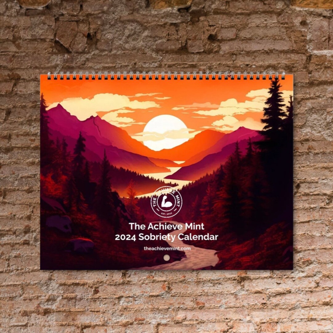 Landscape 2024 Sobriety Calendar Etsy