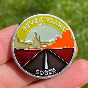 Seven Years Sober sobriety coin