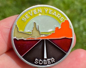 Seven Years Sober sobriety coin