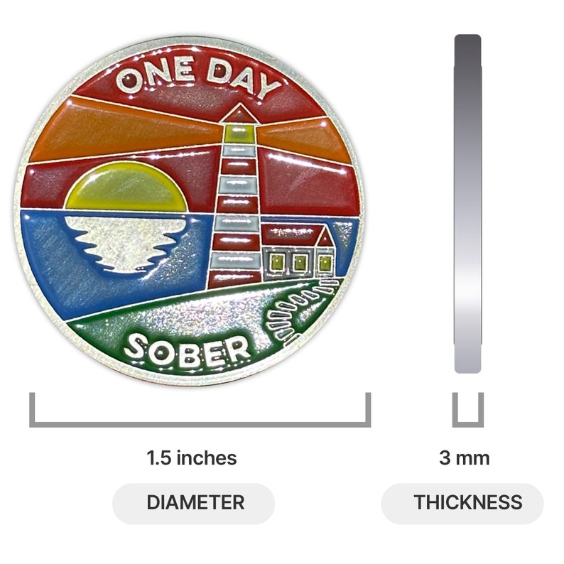 One Day Sober sobriety coin image 5
