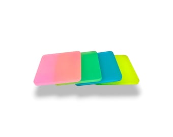 Foglio acrilico fuso da 3 mm 'Glow in the Dark' per taglio e incisione laser, acrilico luminoso, si illumina di rosa, verde e blu