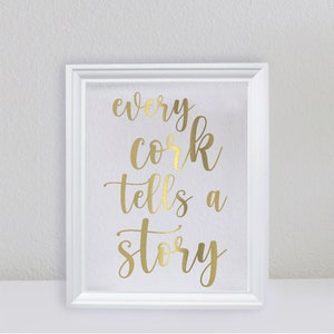 Every Cork Tells A Story Frame Mothers Day Memories Summer Anniversary Wedding Birthday Gift Christmas image 5