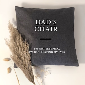 Dad/Grandad Personalised Cushion - I'm Not Sleeping I'm Resting My Eyes - Gift - Present