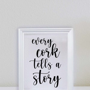 Every Cork Tells A Story Frame Mothers Day Memories Summer Anniversary Wedding Birthday Gift Christmas image 6