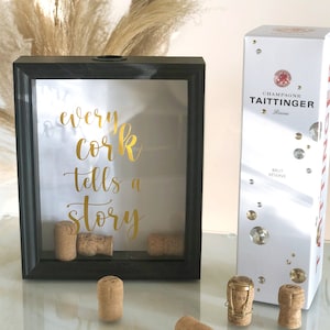 Every Cork Tells A Story Frame Mothers Day Memories Summer Anniversary Wedding Birthday Gift Christmas image 3