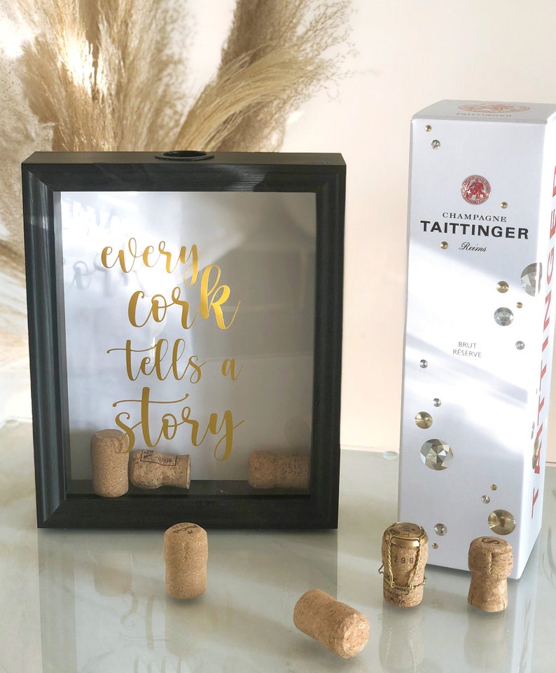Every Cork Tells A Story Frame Mothers Day Memories Summer Anniversary Wedding Birthday Gift Christmas image 3