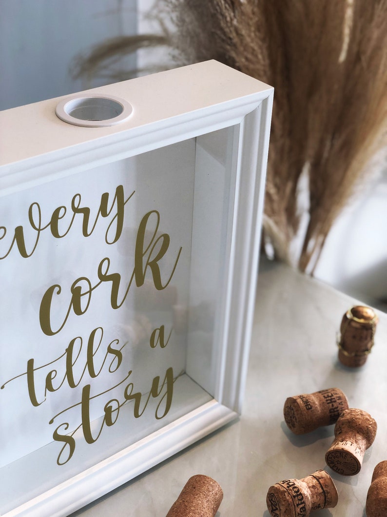 Every Cork Tells A Story Frame Mothers Day Memories Summer Anniversary Wedding Birthday Gift Christmas image 2