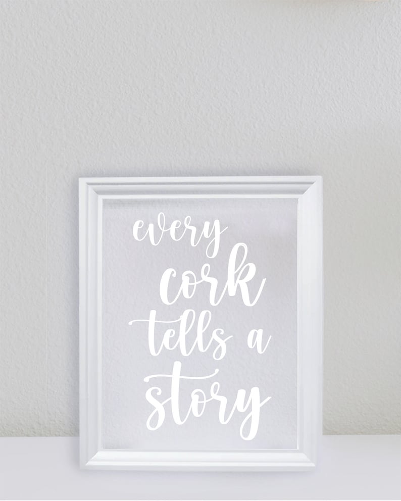 Every Cork Tells A Story Frame Mothers Day Memories Summer Anniversary Wedding Birthday Gift Christmas image 9