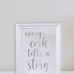 Every Cork Tells A Story Frame Mothers Day Memories Summer Anniversary Wedding Birthday Gift Christmas image 8
