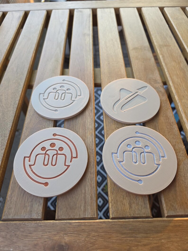 Personalized Coaster, Coffee, Tea, Cocktails, 3D Print, Wood Look ...