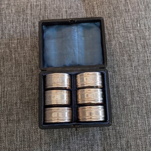 Victorian Sterling Silver Numbered Napkin Holders