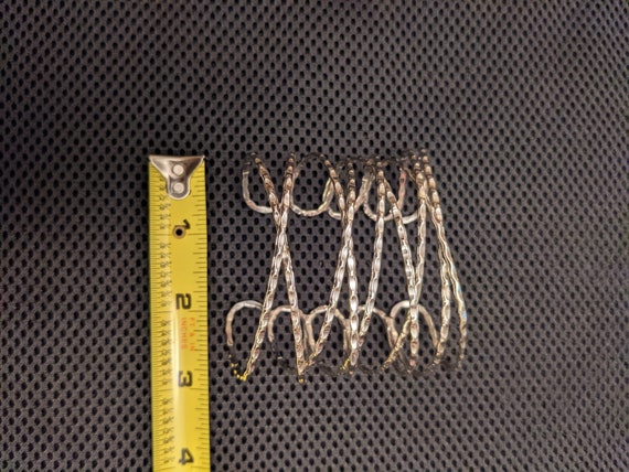 Large Silver Tone Cuff Bracelet - image 6