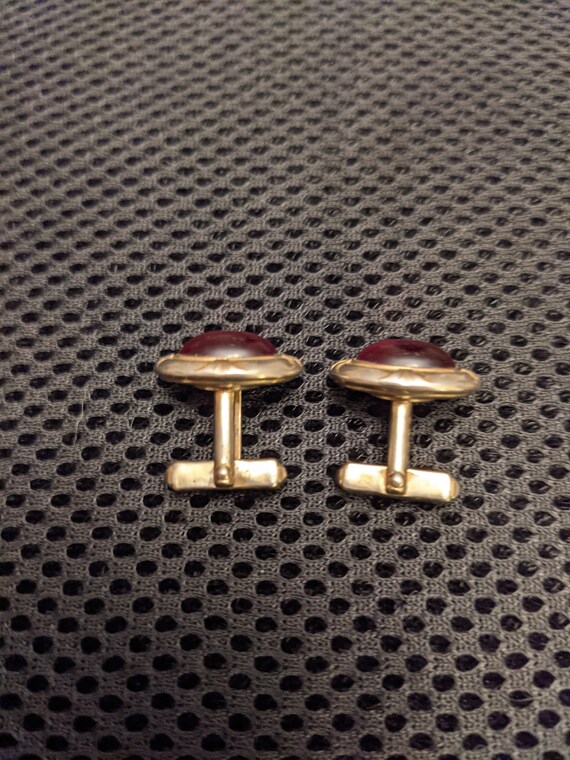 Anson Vintage Gold Plate Cuff Links - image 5