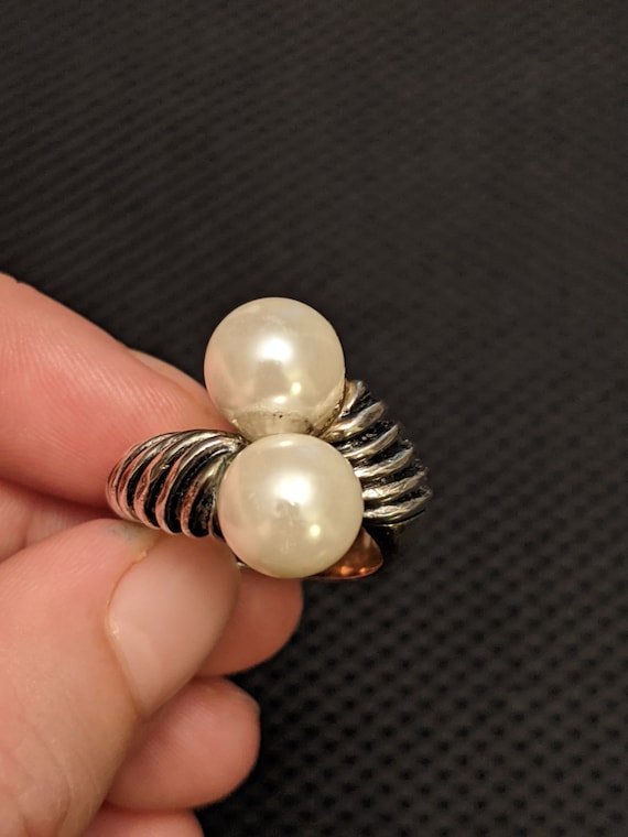 Vintage Faux Pearl Ring - image 1