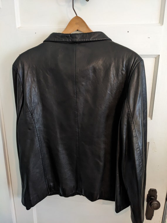 1990s Women's Leather Jacket Size XL - image 3