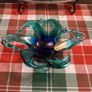 Blue and Green Murano Glass Dish