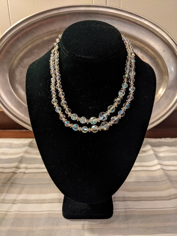 Vintage Crystal Beaded Necklace