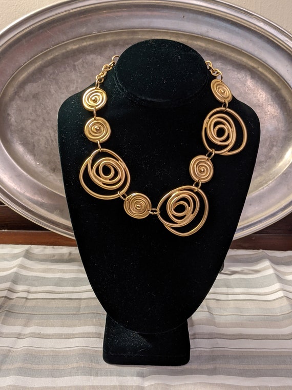 Vintage Gold Tone Costume Necklace