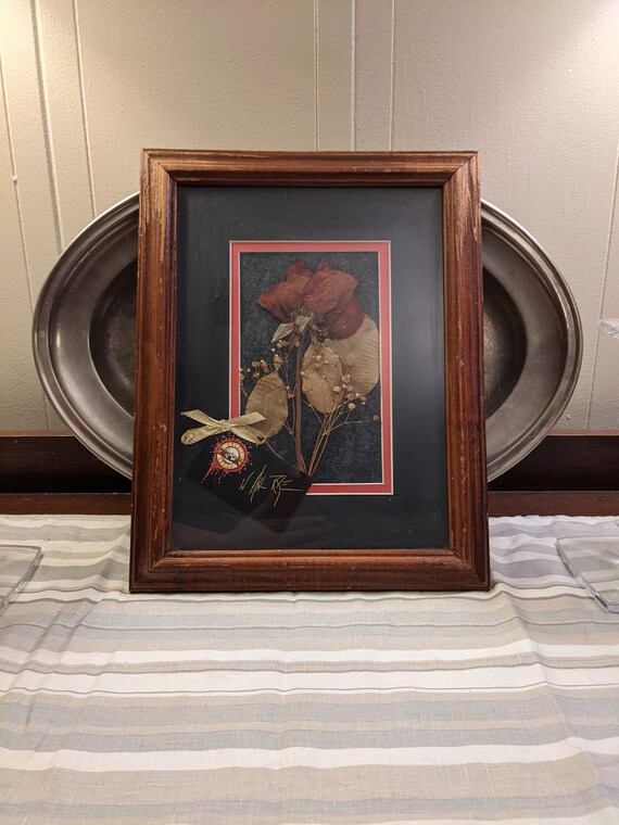 Framed W. Axl Rose Signature With Rose Etsy