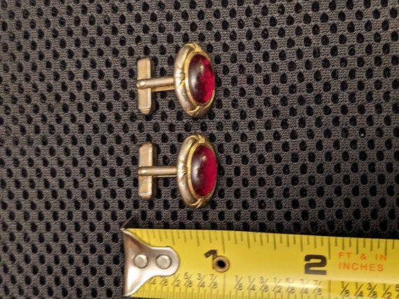 Anson Vintage Gold Plate Cuff Links - image 7