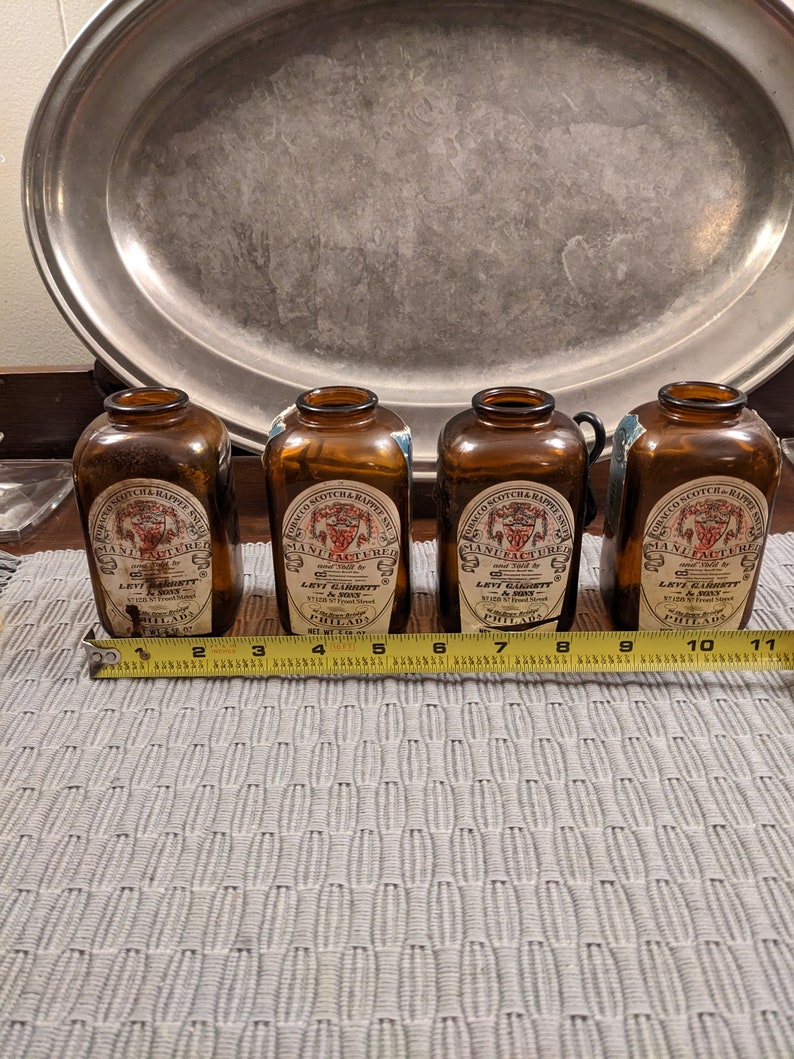 1920s Levi Garrett & Sons Snuff Jars Lot of 4. Tobacco Scotch Etsy