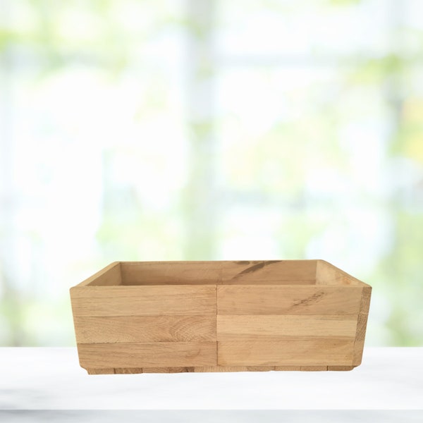 Aufbewahrungsbox aus Holz, Holzkiste, Aufbewahrungsbox für Badezimmer, Küche, Schlafzimmer, kleine Obstkiste, Box für Geschenke, 25x13cm