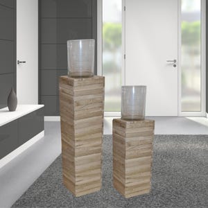 Handmade decorative column made of natural wood pieces/ garden decoration/ home decoration/ decorative column made of wood/ decorative column garden decoration