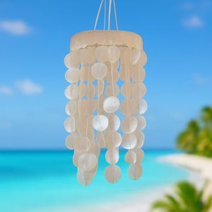 Capiz shell wind chime, wind chime, large wind chime, bedroom wind chime, indoor and outdoor wind chime, garden decoration