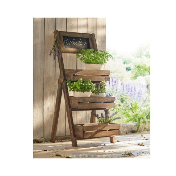 Holzregal für draußen Standregal für Terrasse Balkon Etsy