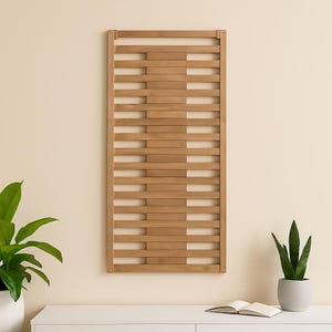 Hanging wall decoration made of wood pieces – Hanging wall decoration made of natural wood | for the living room, dining area | Wooden decoration for the hallway | Wooden decoration