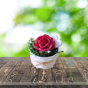Rose arrangement, table decoration for wedding, birthday, table decoration, artificial flower arrangement, flower arrangement with roses, table decoration, rose decoration