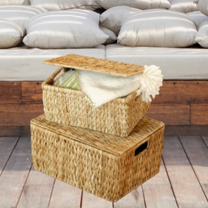 Universal chest, basket with lid, basket storage, wooden basket, basket for storage, chest, various sizes