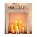 Decoration fireplace in white in shabby look, decoration trend fireplace, fireplace, decorative fireplace, firewood shelf, fireplace console, fireplace border 