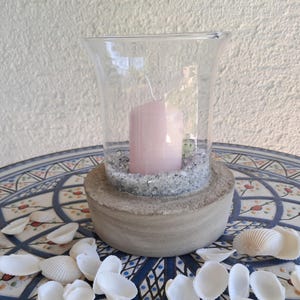 Large lantern with concrete, candle holder, lantern for outdoors, garden decoration, gifts for the garden, decoration for the home