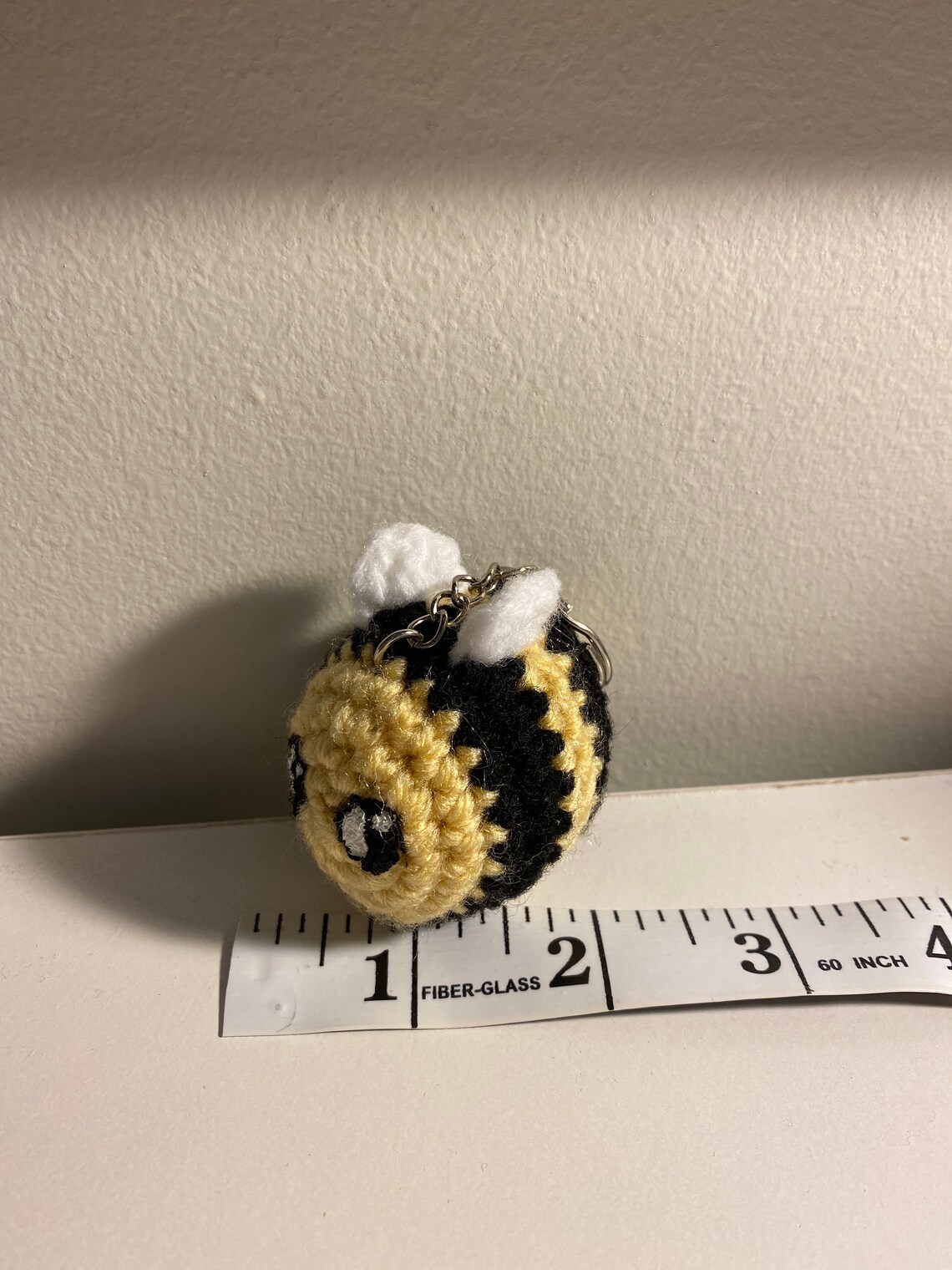 Crochet bee keychain Etsy
