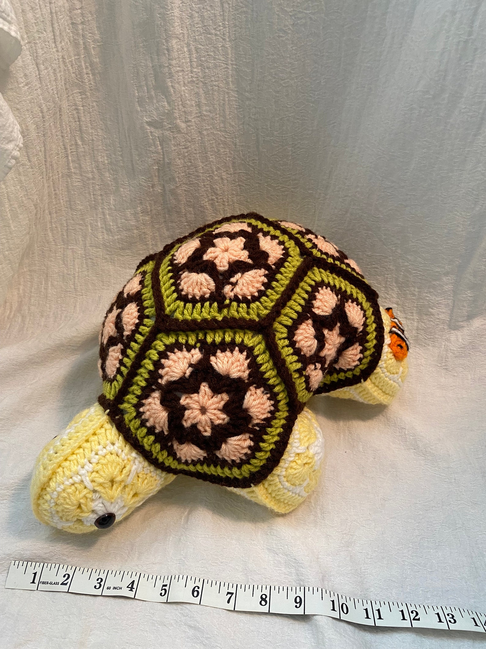 Crochet African flower turtle plush Etsy