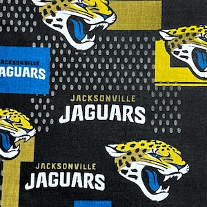 NFL Jacksonville Jaguars • 1.75 yards by 58” wide Cotton Fabric Precut • Free Shipping!