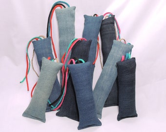 Durable Denim Catnip Kicker Toys with Craft Cord for Your Tough Kitties • Up-cycled Jeans!