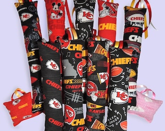 Kansas City KC Chiefs Themed Catnip Kicker Toys • Several Patterns and Sizes Available