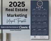 2025 Real Estate Marketing Calendar Magnet for Real Estate Agents Magnets for Fridge Realtor Magnet Canva Realtor calendar magnet 2025