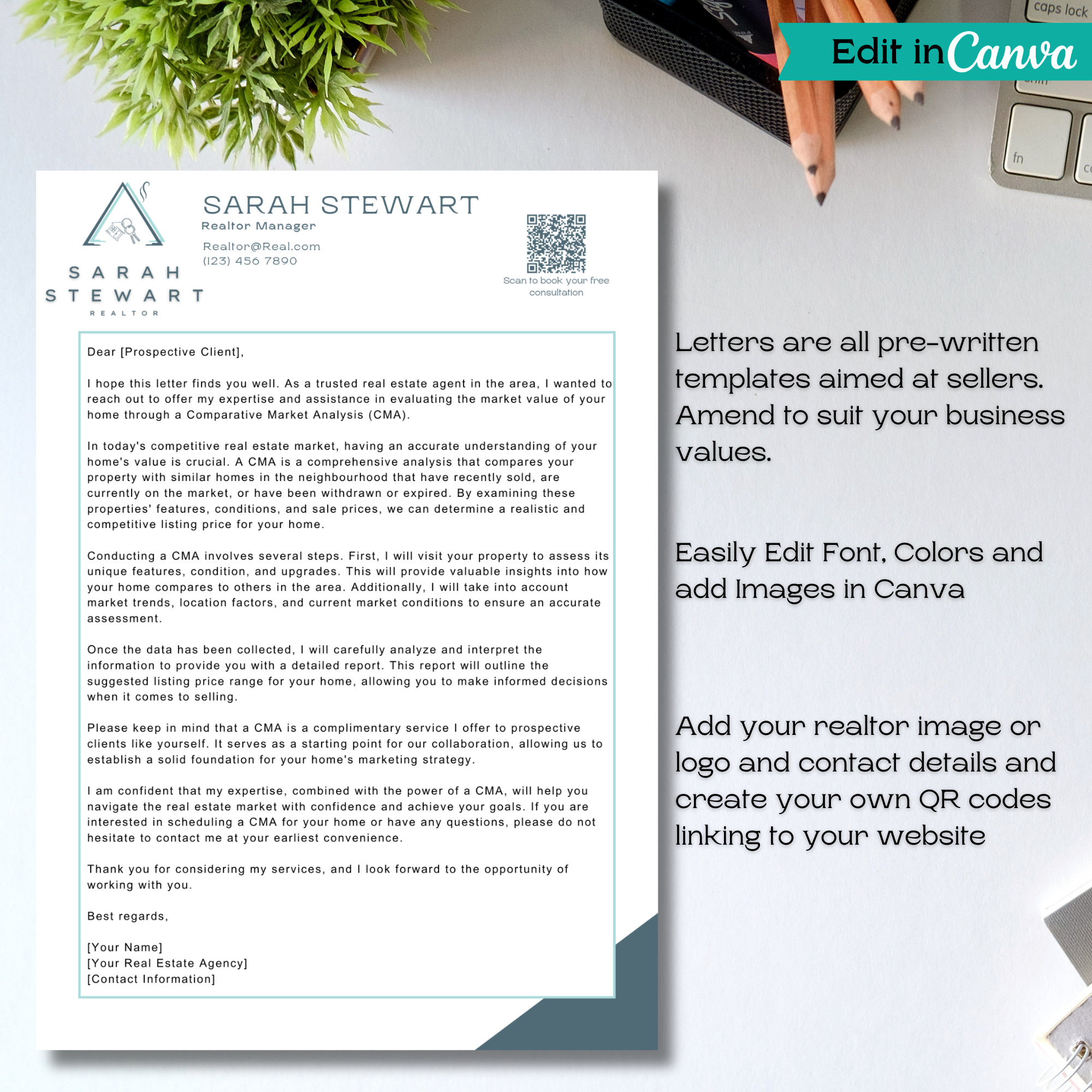 CMA Real Estate Letter, Comparable Market Analysis, Real Estate Cma ...
