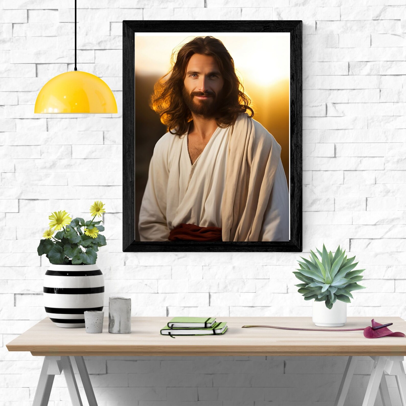 Picture of Jesus Christ Shining Wall Art the Son of God Canvas King of ...