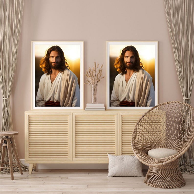 Picture of Jesus Christ Shining Wall Art the Son of God Canvas King of