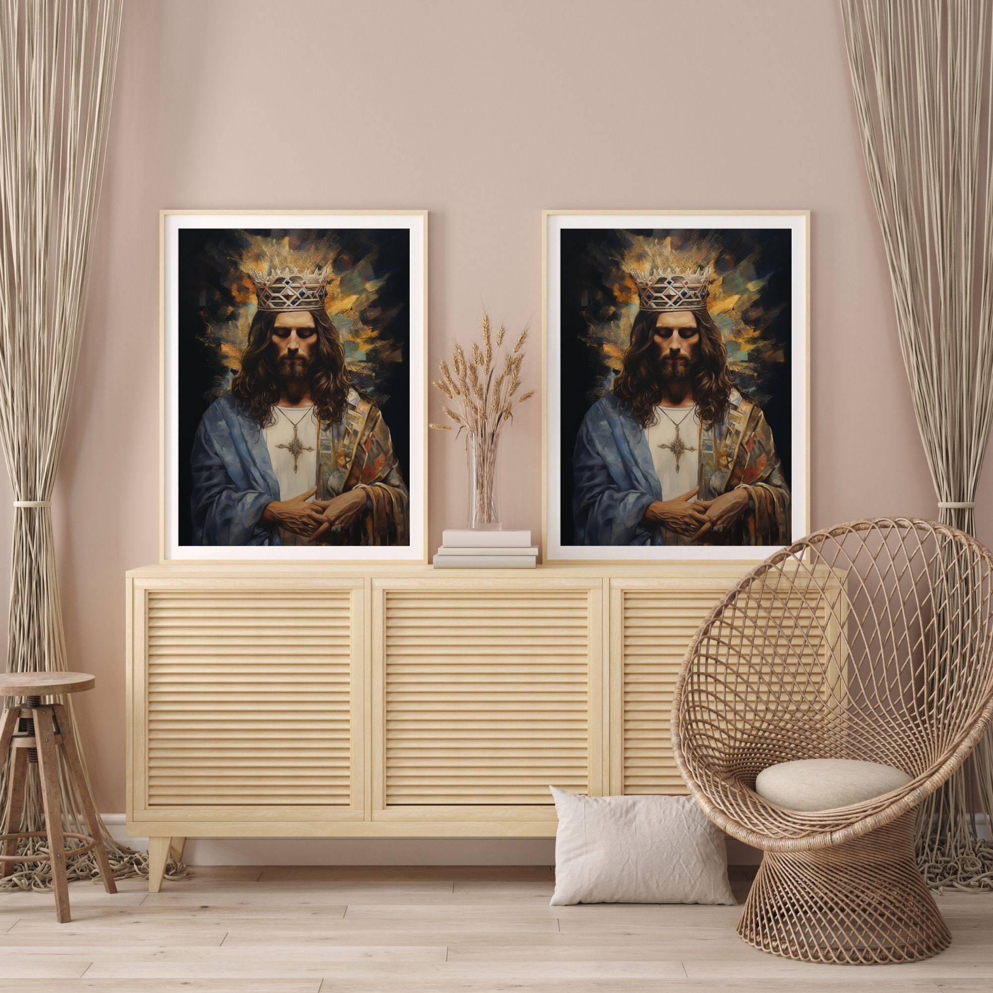 Picture of Jesus Christ as A King Wall Art the Son of God Canvas King ...